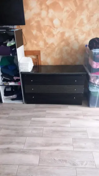 Cómoda Sifonier Negra y Gris