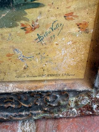 Cartel Chapa Galletas Viñas Barcelona Antiguo