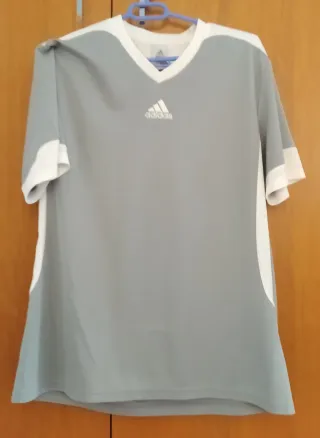 Camiseta Talla L Gris y Blanca