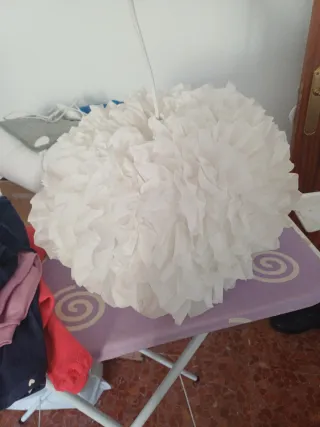 Lámpara colgante papel blanca Ikea