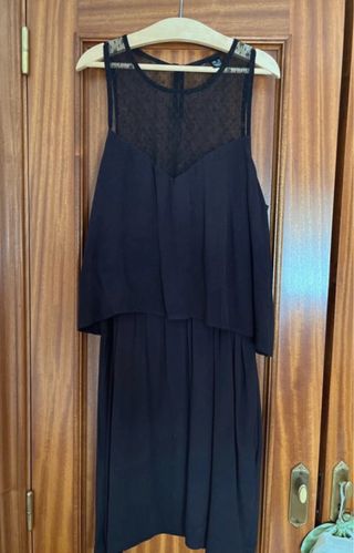 Vestido negro con encaje