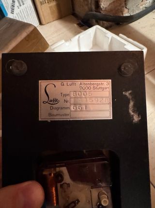 Registrador Lufft Antiguo Termógrafo/Barógrafo