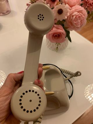 Teléfono Heraldo Beige-gris Años 60-70 decoración