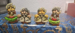 2 dedales de barro Quijote y Sancho
