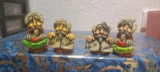 2 dedales de barro Quijote y Sancho