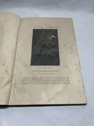 Libro antico le fughe famose antiche moderne 1874