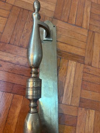 Pareja Tiradores Antiguos Metal Dorado 42cm