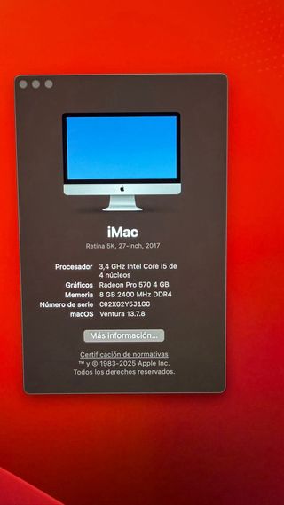 iMac 27 Apple Plata