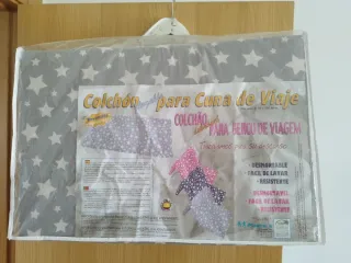 Colchón plegable cuna de viaje reversible