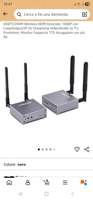 Estensore HDMI Wireless 1080P 200 Lemorele R15