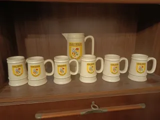 Juego 6 jarras cerámica Schallerbrau
