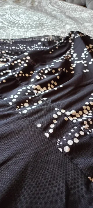 Vestido largo tul negro 7/8