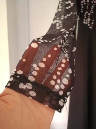 Vestido largo tul negro 7/8