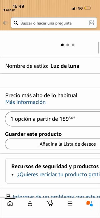 Lámpara Luna LED Seline Dorada