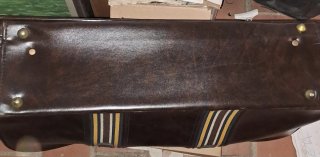 Valigia in cuoio anni 50/60
