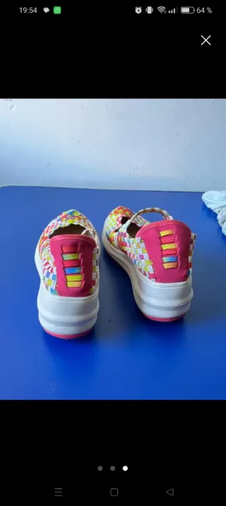 Zapatillas tejidas multicolor talla 38