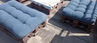 Conjunto 16 Palets Dobles con 16 Asientos