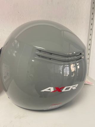 Casco Moto Jet Axor Gris Brillo Talla S