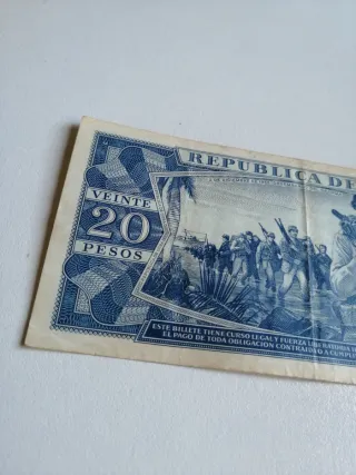 Billete 20 Pesos Cubanos 1989 Camilo Cienfuegos