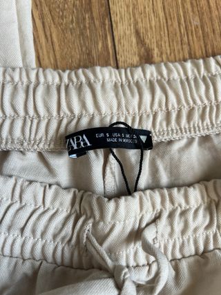 Pantalones Zara Beige Talla S