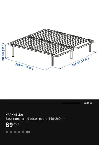 Base Cama IKEA 140X200 colchon, edredon, funda nor