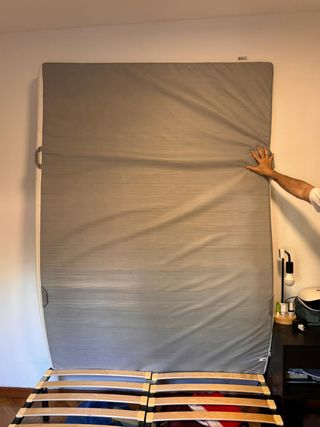 Base Cama IKEA 140X200 colchon, edredon, funda nor