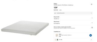 Base Cama IKEA 140X200 colchon, edredon, funda nor