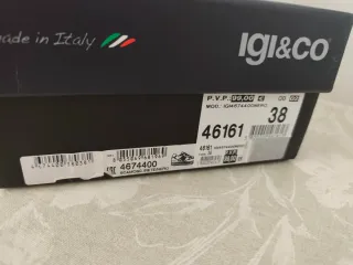 Zapatillas Igi&Co Talla 38 Negras y Plateadas
