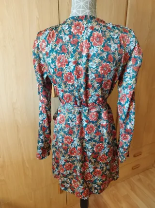 Vestido corto estampado flores talla única