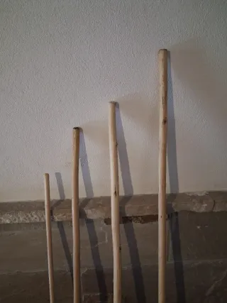 Palos de madera artesanales