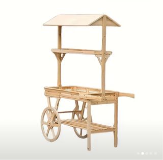 Carrito de madera para eventos
