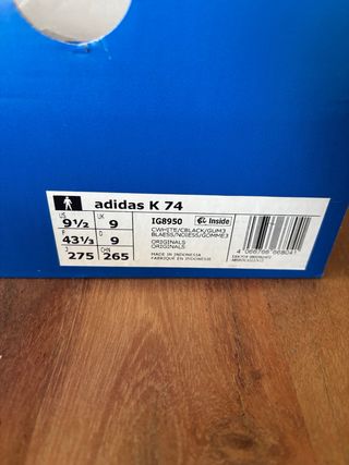 Zapatillas Adidas K74 Piel Blancas y Negras