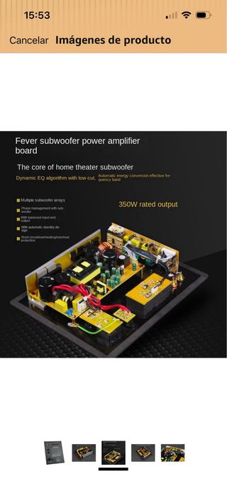 Placa amplificadora subwoofer 350W Ethics Sound