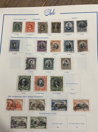 Álbum de Sellos Chile 1853-1970 + Correo Aéreo