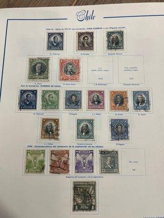 Álbum de Sellos Chile 1853-1970 + Correo Aéreo