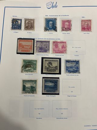 Álbum de Sellos Chile 1853-1970 + Correo Aéreo