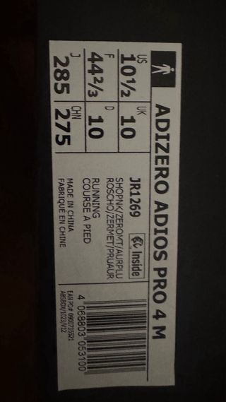 Adidas Adizero Adios Pro 4Talla 44.2/3 ORIGINALES