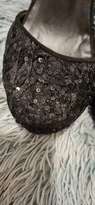 Sandalias de cuña negras