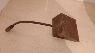 Pala hierro Recogedor antiguo de chimenea o suelo