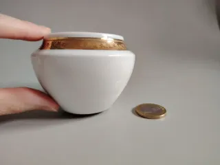 Vaso porcellana Ginori dorato 5,5cm