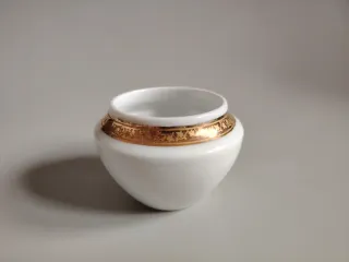 Vaso porcellana Ginori dorato 5,5cm