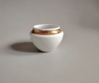 Vaso porcellana Ginori dorato 5,5cm