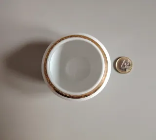 Vaso porcellana Ginori dorato 5,5cm