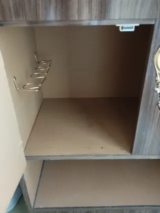 Mueble bar vintage madera y metal