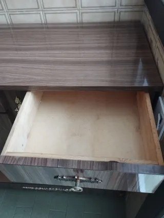 Mueble bar vintage madera y metal