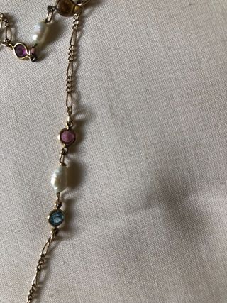 Collar oro Gold Shield perlas y piedras