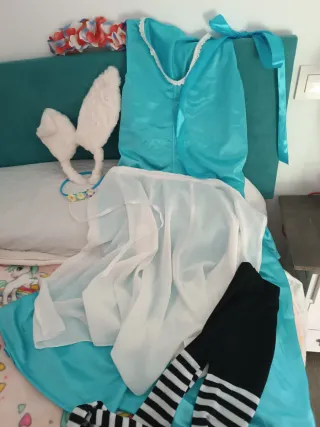 Disfraz Alicia País Maravillas Azul/Blanco