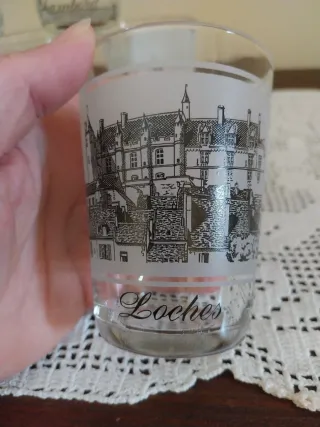 Set 6 bicchieri vintage con castelli francesi