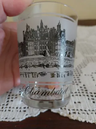 Set 6 bicchieri vintage con castelli francesi