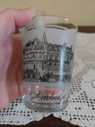 Set 6 bicchieri vintage con castelli francesi